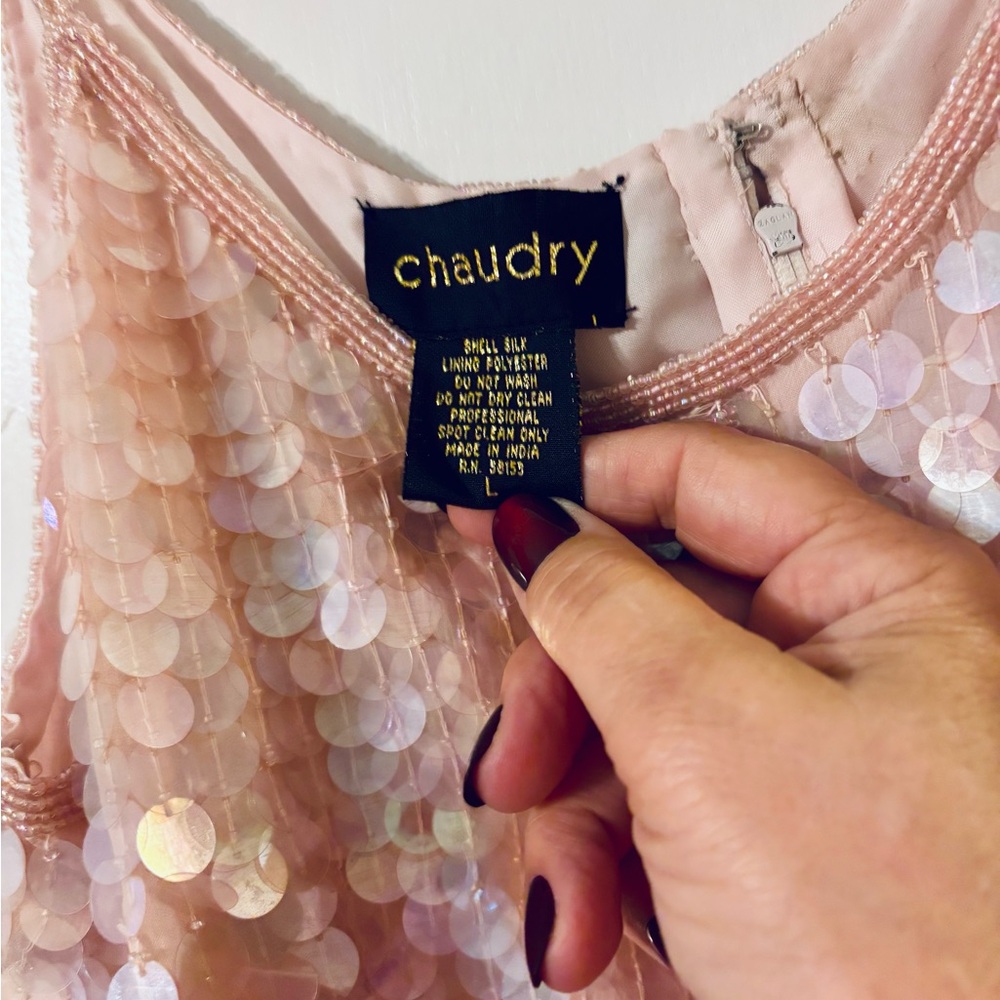 Chaudry Pink Sequin mini dress